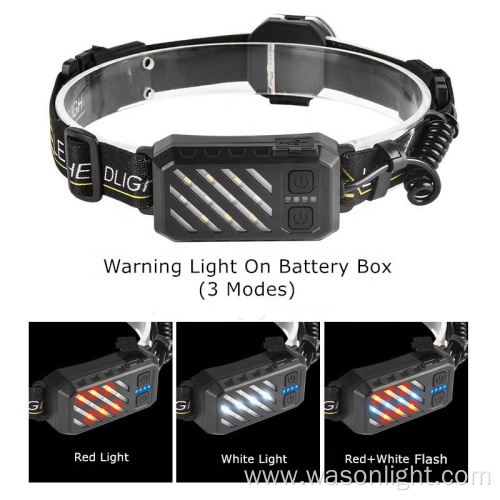 2023 New Compact TYPE-C Rechargeable Dual Flood Light Source XPG+COB Strip Super Bright Wide Beam Silicone Led Headlamp Band